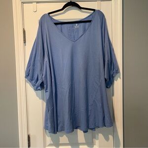 Free People FP Movement Tunic Tee XL Cotton Cornflower Blue